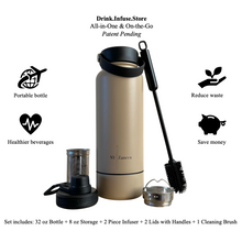 Insulated Bottle with Infuser and Storage (32 oz)